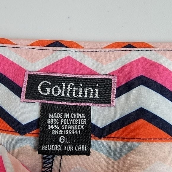 Golftini Multi Color Performance Stretch Screwball Pickleball Skirt/Skort Sz 6 L - Picture 12 of 14